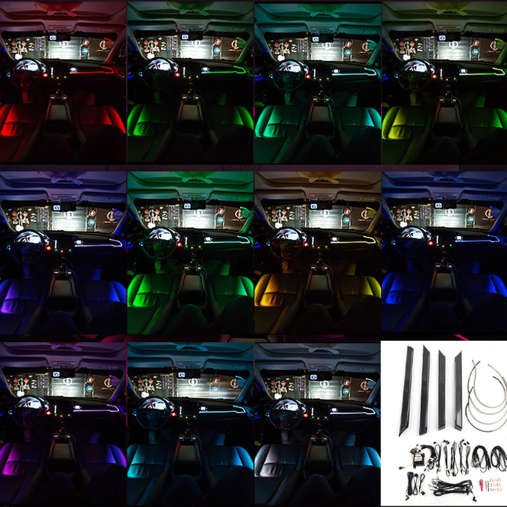 

For Honda civic 2016-2019 11/64 color interior atmosphere light, 10th civic LED interior decoration light Door panel lights
