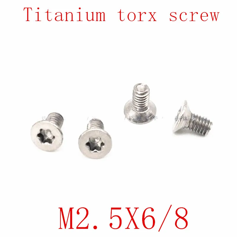 

20 шт. титановый винт M2.5x6/8 титановый звездообразный винт с потайной головкой