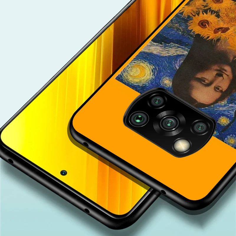

Black Cover Van Gogh painting Art for Xiaomi Mi Mix 3 A3 A2 A1 Poco M3 M2 C3 X3 X2 NFC F2 F1 CC9 CC9E Pro Phone Case