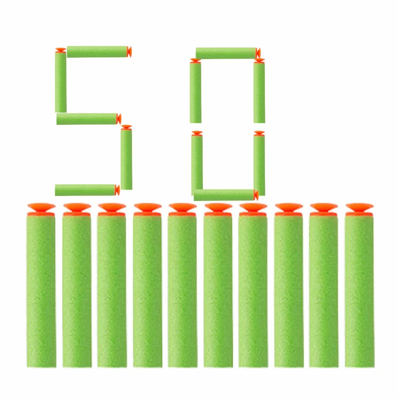 50 pcs Suction head Заправка дротиков пули для Nerf N-strike элитная Серия бластеров детский игрушечный пистолет синие мягкие пули поролоновые пистолеты аксессуары - Цвет: 50 pcs Suction head