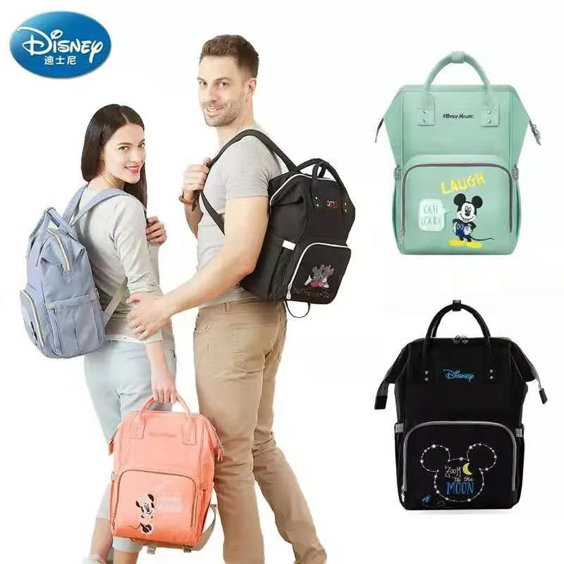 Disney Minnie Mummy сумка для беременных, брендовый usb-обогреватель, Большая вместительная детская сумка, рюкзак для путешествий, сумка для ухода за ребенком