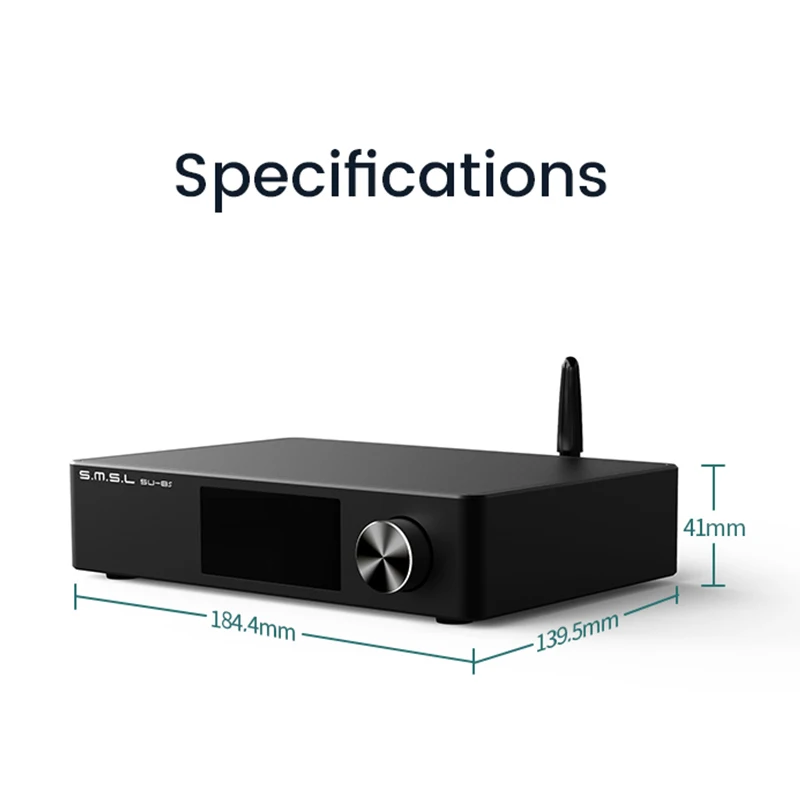 SMSL SU-8S MQA декодер ES9068AS Bluetooth 5 0 SU8S DAC DSD512 PCM768kHz/32Bit с пультом дистанционного