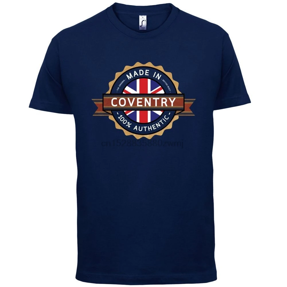 

Made In COVENTRY Mens T-Shirt - Town City - 13 Colours Mans Unique Cotton Short Sleeves O-Neck T Shirt Tops Tshirt Homme