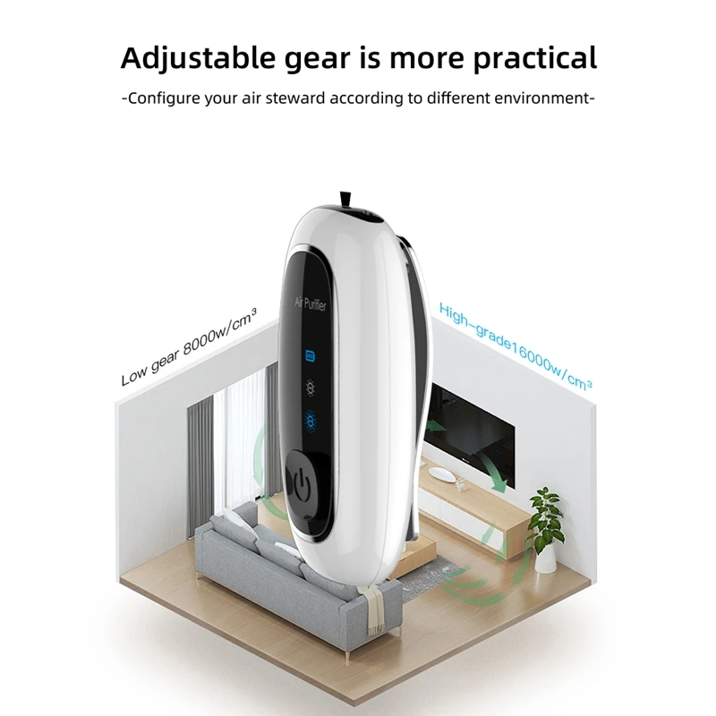 

Mini Air Purifier Fashionable Personal Wearable Lavalier Type Rechargeable Portable Negative Ion Air Purifier