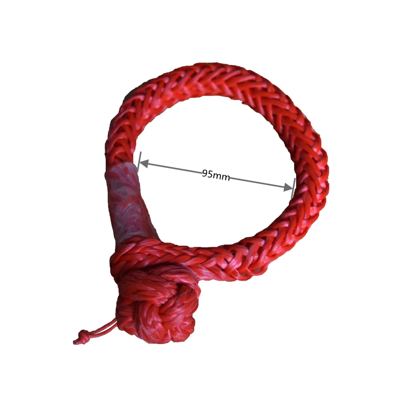 

Red 6mm*95mm Soft Shackles,1/4" Offroad UHMWPE Shackle for Recovery 4✕4