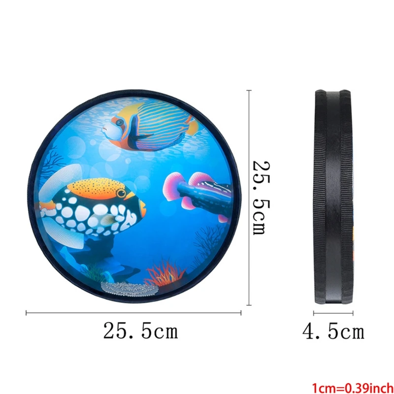 

Multicolor Wooden Ocean Drum Orff Musical Tool 10 Inches