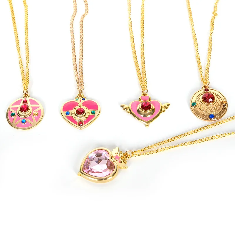 

Crystal Keychain Keyring Anime Cartoon Tsukino Usagi Transformer necklace COS Props Accessories Jewelry Women Gift