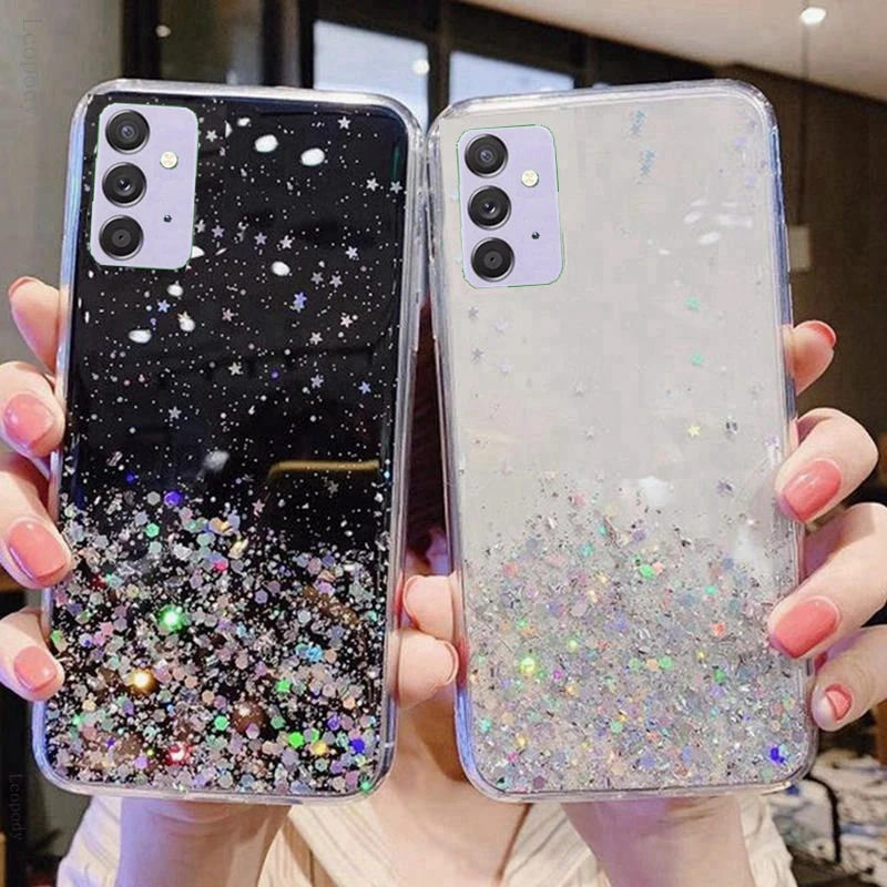 

Luxury Bling Glitter Phone Case For samsung galaxy A72 5G 4G Silicon Soft Case Full Cover For samsung A 72 5 4 G Back cover case