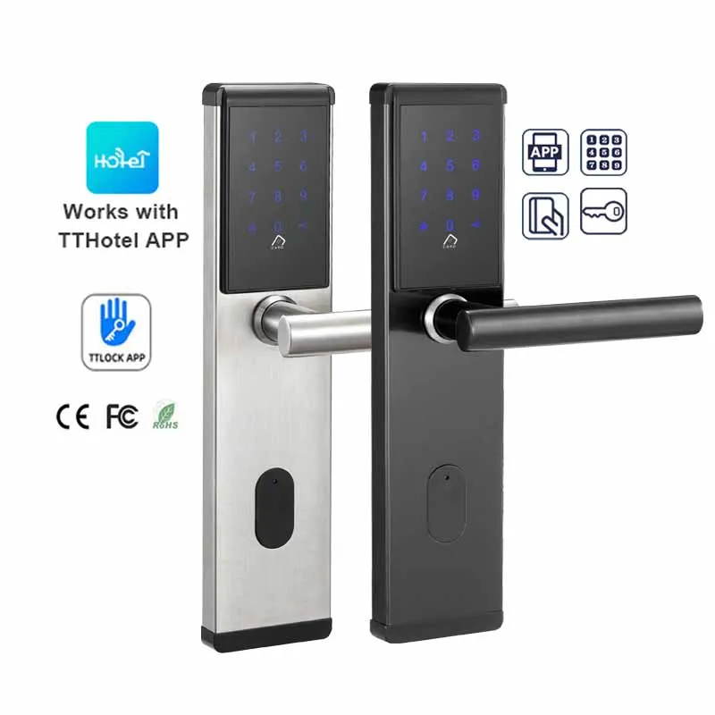 TTlock-cerradura de puerta inteligente con contraseña electrónica, teclado de código Digital, aplicación ttthotel, Hotel, apartamento, residencial, Airbnb