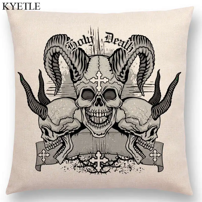 Новинка черно-белая стильная крутая голова черепа Рок Панк Смерти демон Опавшая