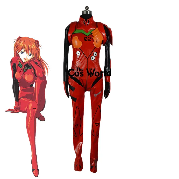 

EVA Asuka Langley Soryu Fight Uniform Jumpsuits Outfit Anime Customize Cosplay Costumes