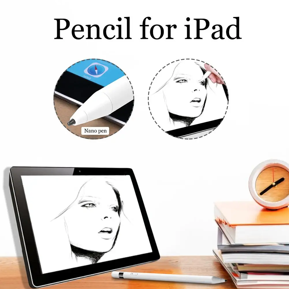 Портативная сенсорная ручка карандаш для письма и рисования устройства Apple