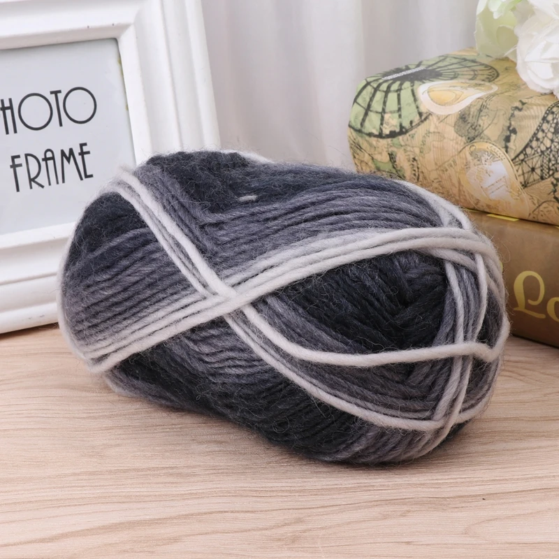 1Ball 100g Hand-woven Rainbow Colorful Crochet Cashmere Wool Blend Yarn Knitting | Дом и сад