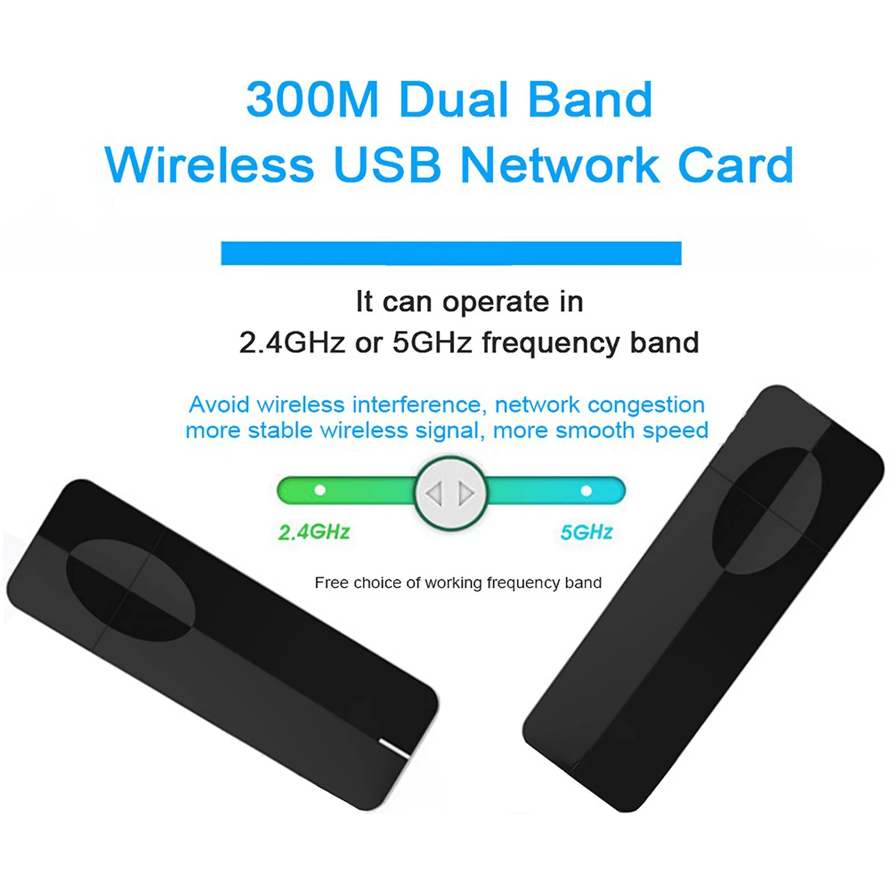 

X-300H 300M Wireless USB Network Card WiFi Adapter Dual Band 2.4G 5G Signal Receiver WiFi Dongle Ralink RT5572 Supports Linux