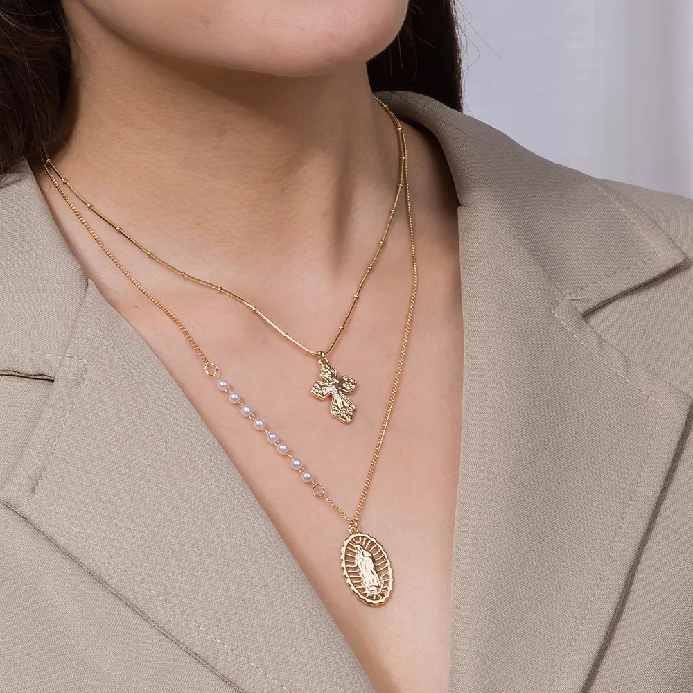 

Multi Layer Necklace Women's Accessories for Jewelry 2021Trend Fashion Women Neck Chain Gift to Girlfriend