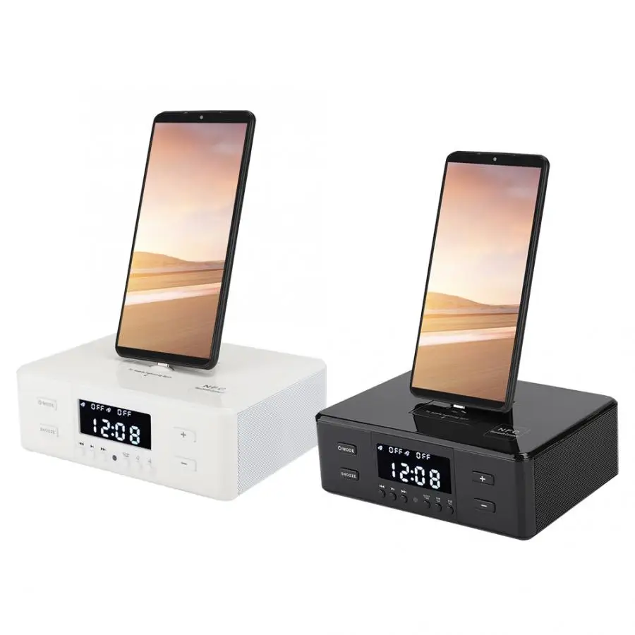 D9PRO 3 in 1 Alarm Clock USB Charging Playback FM Stereo Radio Bluetooth-compatible Speaker 110-240V portable speaker | Электроника