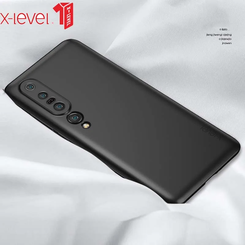 

For Xiaomi Mi 10 Case X-Level Ultra Thin Case Matte Touch Soft TPU Shockproof Back Phone Cover for Mi 10 Pro Case чехол funda