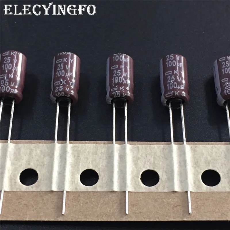 100 шт. мкФ 25V100uf NCC серия KY 6 3x11 мм с низким сопротивлением оригинальный конденсатор
