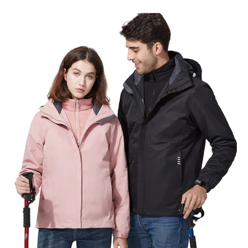 

Women Men Outdoor Three-In-One Jackets Two-Piece Warmth Waterproof Breathable 21 New Fashion Autumn Winter Feminina CX1430