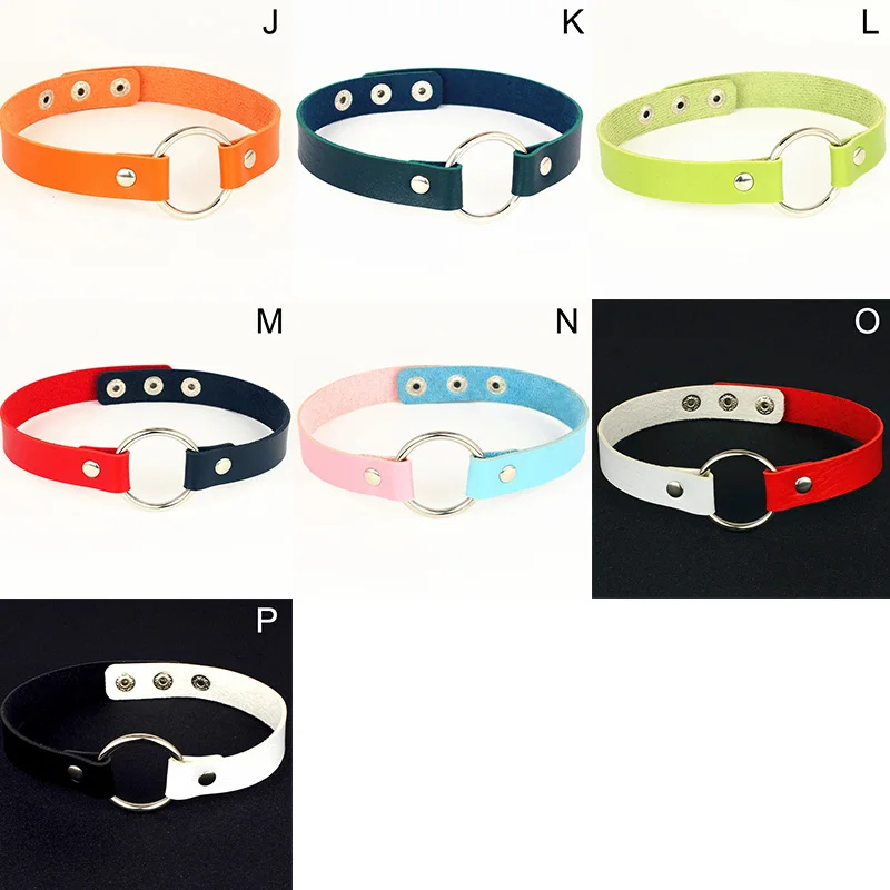 

Necklace Japan And South Korea Harajuku Style Trend Street Shooting Punk Leather Rivet Ring Collar Clavicle Chain