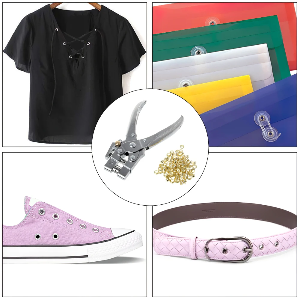 

100PCS Eyelets Garments + Installation Tool Leverage Pliers Metal Stomatal Rivet. Button Mold Color Paint Eyelet Grommet