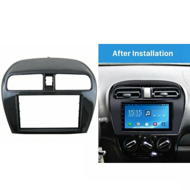 9Inch Car Radio Fascias Screen Dashboard Installation Stereo Panel Bezel Dash Kit for MITSUBISHI Mirage 2012+ Space Star 2013+|Панели| |