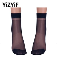 3 pairs mens thin socks silk see through sheer over ankle length stretchy stockings cool summer socks for men