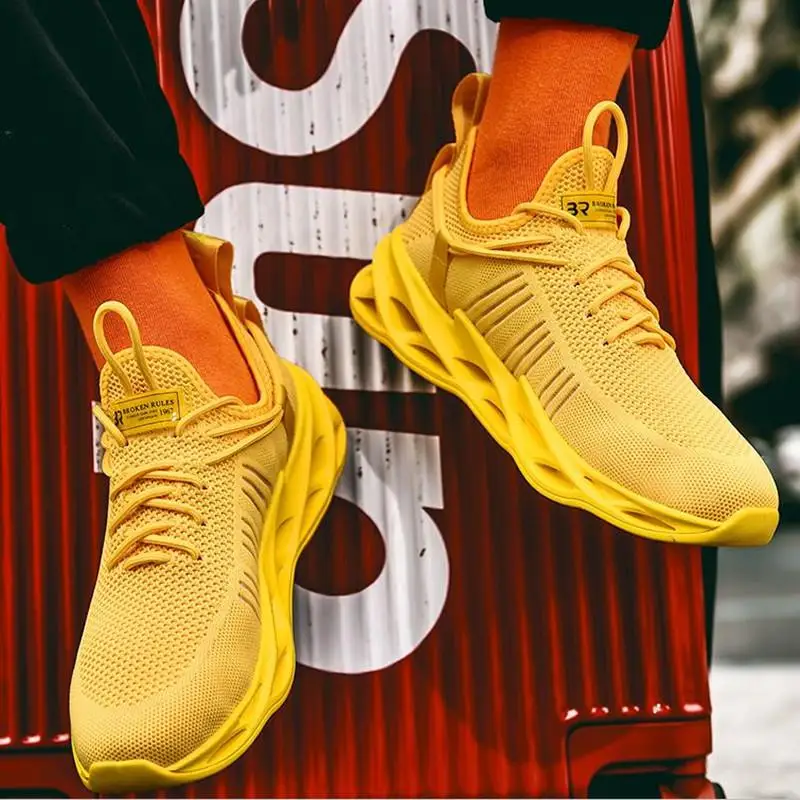 

Men Vulcanize Shoes Sneakers Breathable Men Casual Shoes No-slip Male Lace Up Lightweight Spring Tenis Masculino Shoes For Men