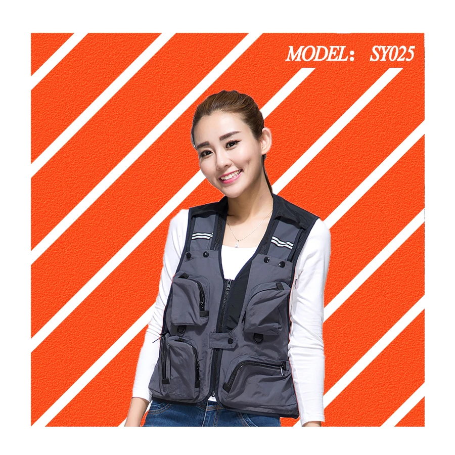 Тонкий водонепроницаемый жилет для фотосъемки на открытом воздухе рыбалки с