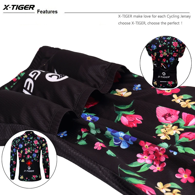 Зимняя Теплая Флисовая веломайка X TIGER сохраняющая тепло одежда для велоспорта