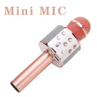 Портативный беспроводной мини-микрофон для караоке, Bluetooth ручной динамик, домашний KTV-плеер со светодиодный Ной подсветкой, функция записи, микрофон 2021