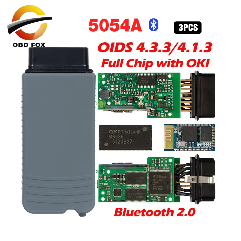 5054a uds OKI многоязычный 5054 ODIS V4.3.3 obd2 считыватель кодов Сканер 5054 для vag Диагностический инструмент 3 шт./лот