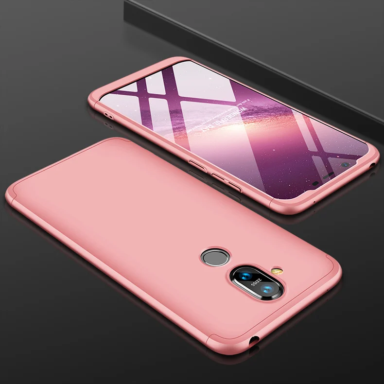 Для Nokia 8,1 Nokia8.1 чехол NokiaX7 360 градусов полное покрытие защищенный Матовый Жесткий чехол для Nokia X7 8,1 Чехол со стеклянной пленкой