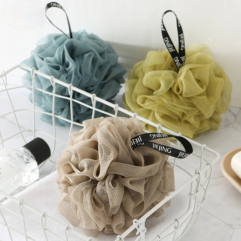 

Soft Mesh Bath Sponge Balls Nylon Cleaning Brush Shower Puff Body Cleaner Exfoliating Scrubbers Bath Ball Bathroom Supplies
