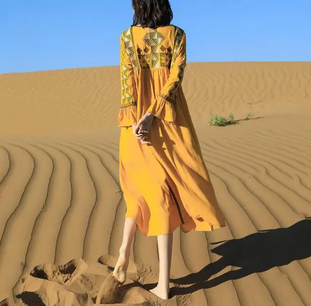 Платье для беременных женщин весеннее осеннее платье Пляжная Юбка свободное