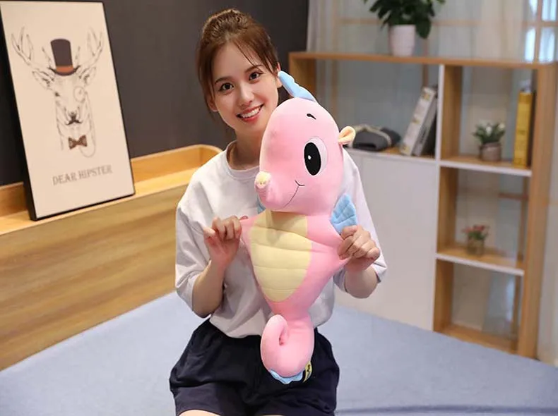 1 шт. epacket мягкая Kawaii Seahorse плюшевая подушка животное плюшевая игрушка для детей креативный дом Рождественский подарок-украшение для девочки