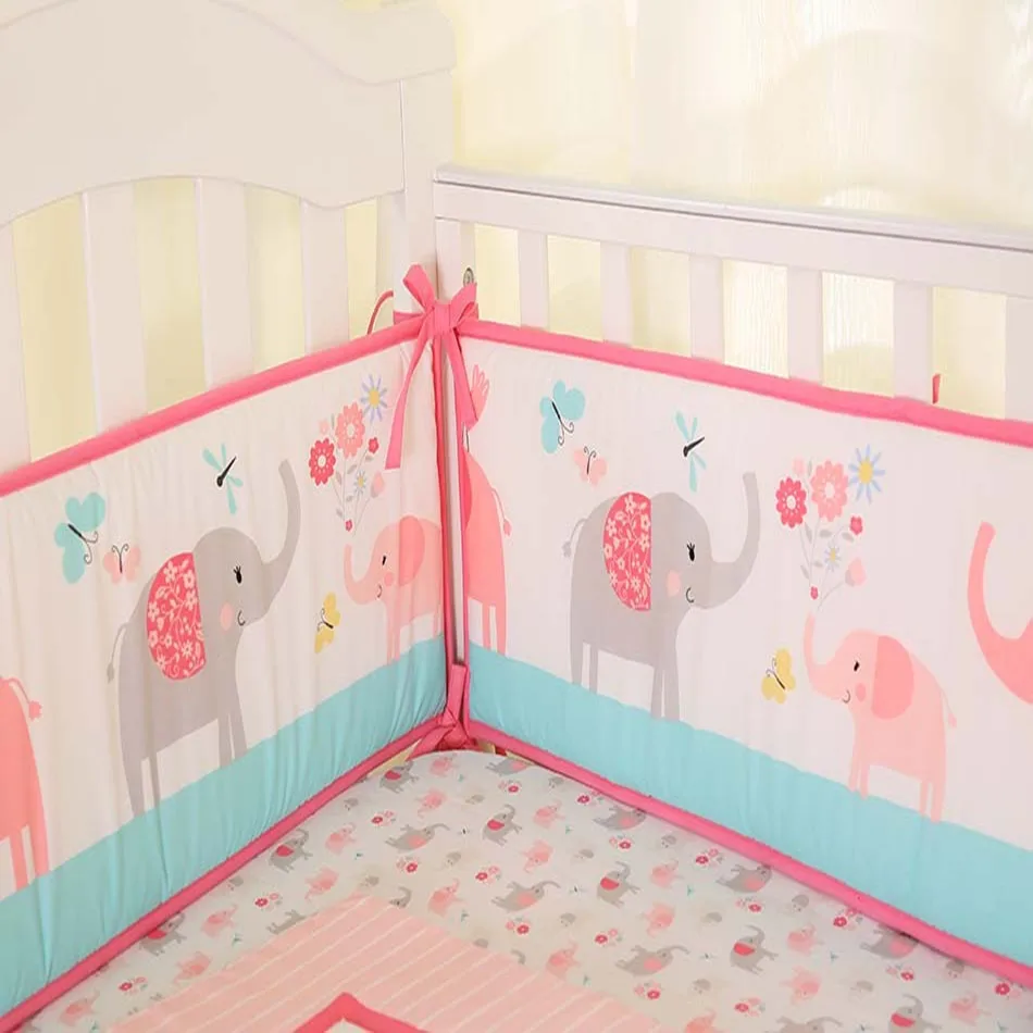 Комплект постельного белья для маленьких девочек хлопковый розовый комплект