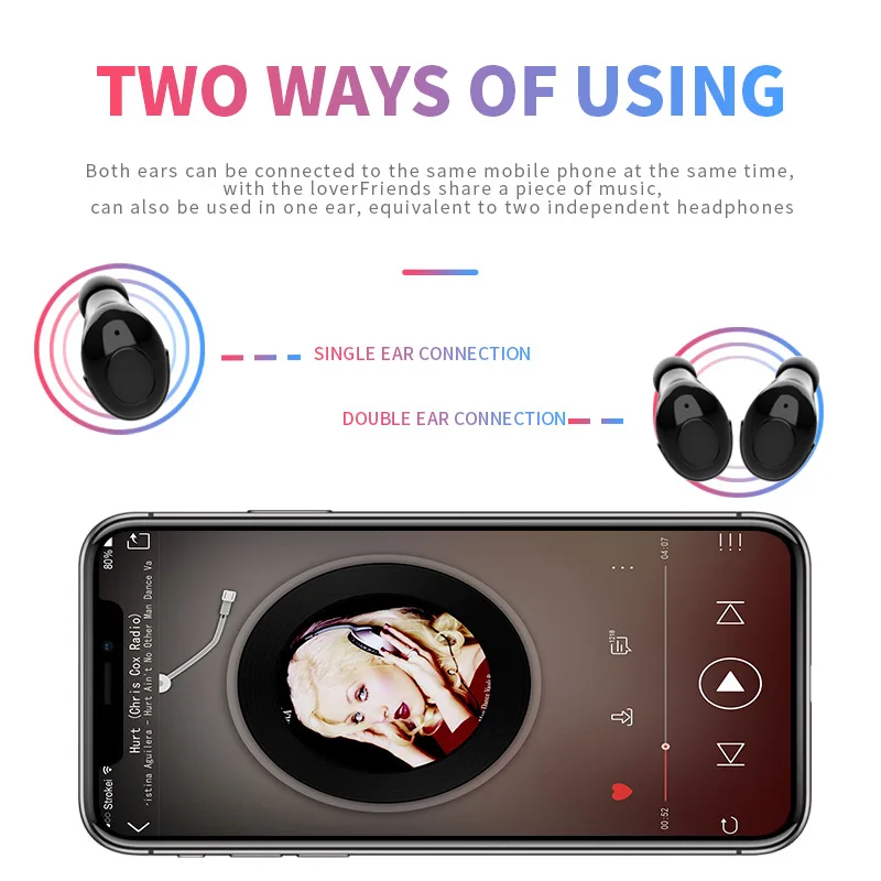 KISSCASE 5 0 беспроводные Bluetooth наушники для iphone 11 отпечаток пальца сенсорный