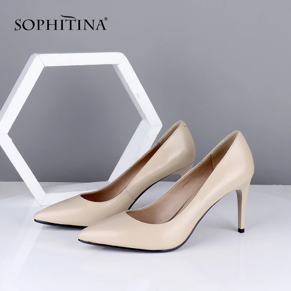 SOPHITINA/Пикантные туфли лодочки с острым мыском.Модные повседневные из натуральной