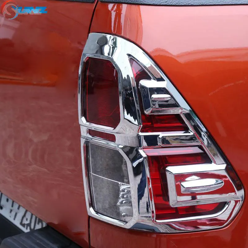 Аксессуары ABS Chrome крышка переднего заднего фонаря для Toyota Hilux Revo 2016 2018 базовая