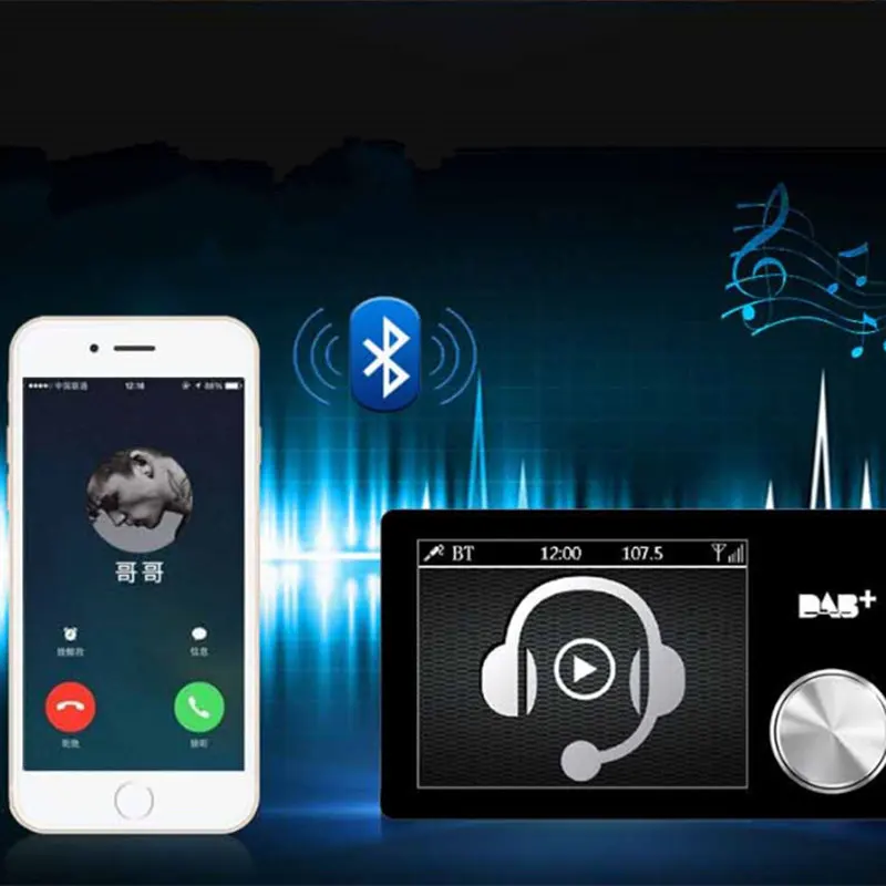 Цифровой FM-приемник Dab Plus 5 В/1 А для автомобиля европейского стандарта трансляции