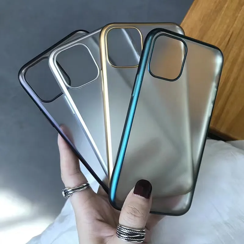 Matte Plating Phone Case For iPhone 7 Plus 6 6s 8 Transparent Back Cover 11 Pro Max X XR XS TPU Soft | Мобильные телефоны и