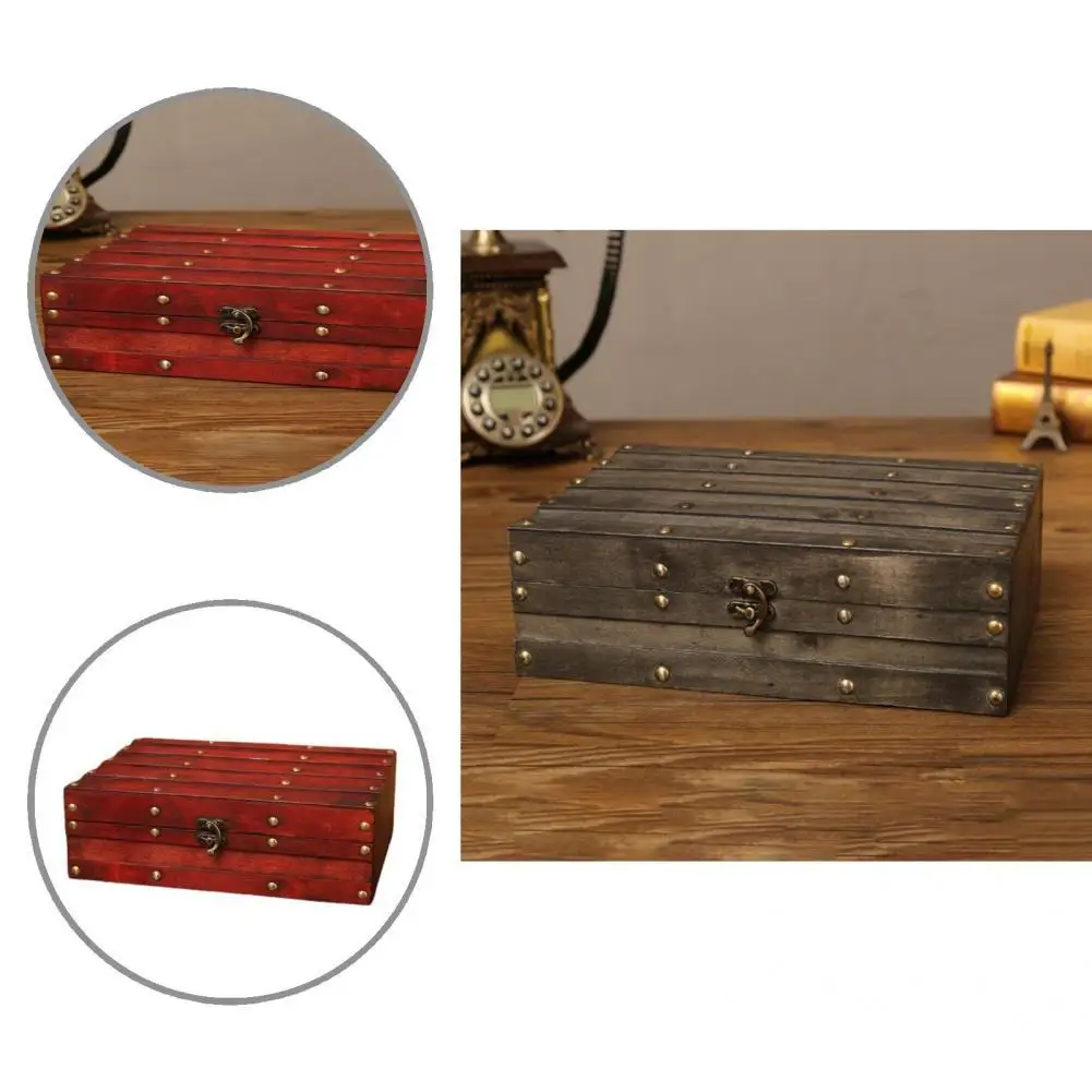 

Antique Style Useful Necklace Bracelet Wood Box Eco-Friendly Storage Holder All-Matched for Dresser