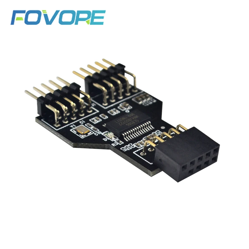 Материнская плата USB 9Pin Интерфейс заголовок сплиттер отклонения в размерах на 1-2