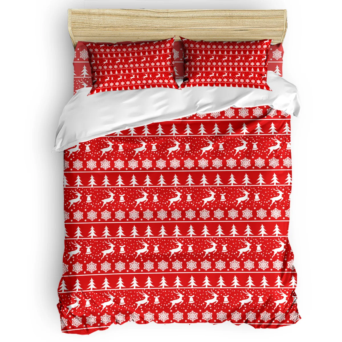 Красный белый Рождество День Святого Валентина 4 шт. комплекты постельного белья