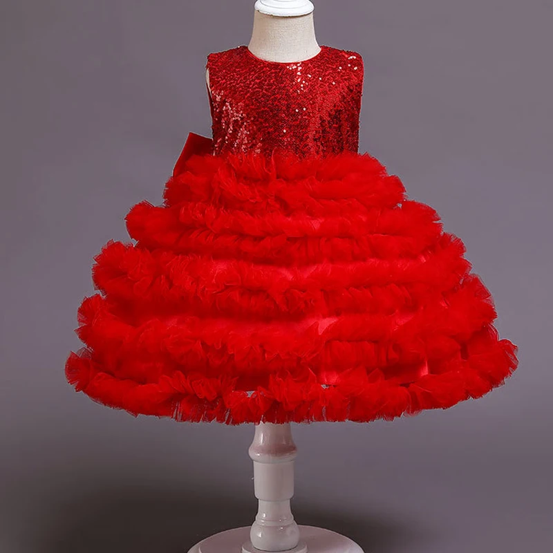 Кружевное золотистое платье для девочек с цветочным принтом первого