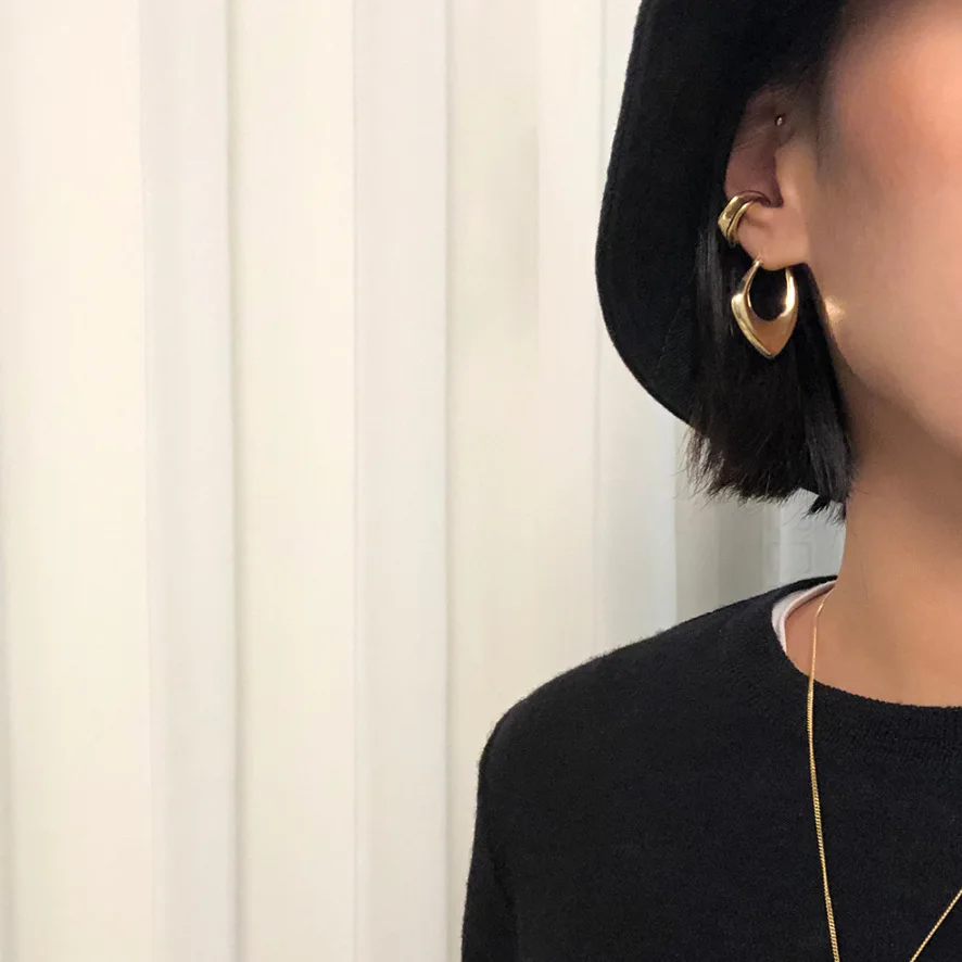 Только 1 шт. подлинный Стерлинговое Серебро 925 пробы белый/золотой глянцевый скандинавский геометрический