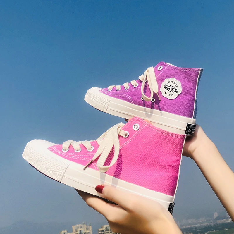 2020 г. Женская парусиновая обувь с высоким берцем Высококачественные Новые