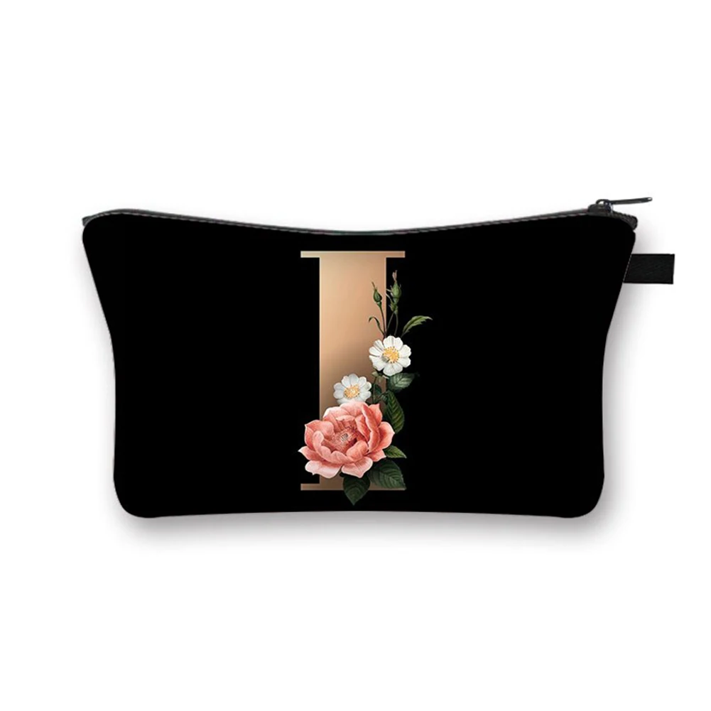 

Alphabet flowers Printed Hand Hold Travel Storage Cosmetic Bag Toiletry Bag