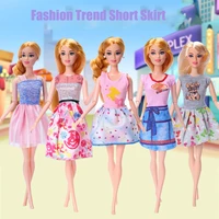 4pcslot fashion trend short skirt for 16 bjd 30cm barbies doll dress change accessories doll clothing toys for girls gift
